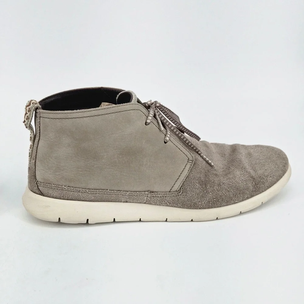 UGG Freamon Waterproof Men Chukka Ankle Boots Grey Suede Leather Gorpcore 12